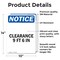 Signmission Clearance 9 Ft 6 In, 10 in W x Rectangle, Vinyl Decal OS-2PACK-NS-D-1014-V-10665 - alternate 2